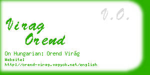 virag orend business card