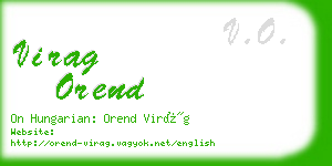 virag orend business card
